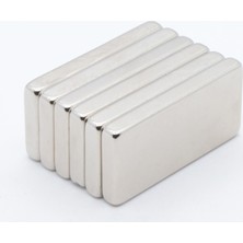 By Manyetik 2 Adet 40 x 20 x 5 mm Dikdörtgen Neodyum Mıknatıs Boy 40 mm En 20 mm Kl. 5 mm