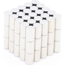 By Manyetik 30 Adet 5 x 8 mm Yuvarlak Güçlü Neodyum Mıknatıs Çap 5 mm Kalınlık 8 mm