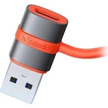 Mcdodo OT-3800 Usb-C To Usb-A 3.0 Adaptörü Silikon Kancalı Otg - Siyah