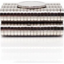 By Manyetik 40 Adet 12 x 3 mm Yuvarlak Güçlü Neodyum Mıknatıs Çap 12 mm Kalınlık 3 mm
