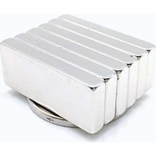 By Manyetik 5 Adet 30 x 10 x 5 mm Dikdörtgen Neodyum Mıknatıs Boy 30 mm En 10 mm Kl. 5 mm