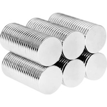By Manyetik 50 Adet 15 x 1,5 mm Yuvarlak Güçlü Neodyum Mıknatısçap 15 mm Kalınlık 1,5 mm