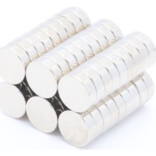 By Manyetik 40 Adet 9 x 3 mm Yuvarlak Güçlü Neodyum Mıknatıs Çap 9 mm Kalınlık 3 mm