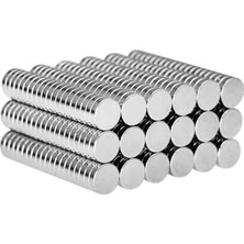 By Manyetik 150 Adet 6 x 1,5 mm Yuvarlak Güçlü Neodyum Mıknatıs Çap 6 mm Kalınlık 1,5 mm