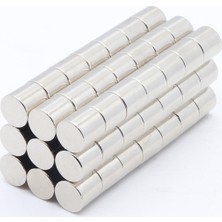 By Manyetik 15 Adet 8 x 8 mm Yuvarlak Güçlü Neodyum Mıknatıs Çap 8 mm Kalınlık 8 mm
