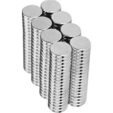 By Manyetik 75 Adet 10 x 2 mm Yuvarlak Güçlü Neodyum Mıknatıs Çap 10 mm Kalınlık 2 mm
