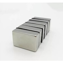 By Manyetik 1 Adet 40 x 25 x 10 mm Dikdörtgen Neodyum Mıknatıs Boy 40 mm En 25 mm Kl. 10 mm