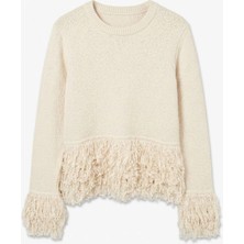 Vero Moda Bej Kadın Bisiklet Yaka Kazak 10359617-110809 Tcx