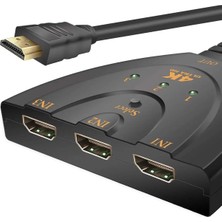4K HDMI Anahtarı, 3 In 1 Out HDMI Splitter Switch Hdtv/xbox/ps3/4/5 Için 4K Full Hd 3D HDMI Splitter