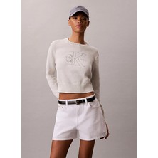 Calvin Klein Jeans Gri Kadın Bisiklet Yaka Kazak LV047G322GP74