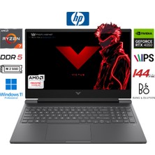 Hp victus 15-FB3038NT BX9U9EA 6gb RTX4050 Amd Ryzen 7 7445H 64GB Ram 2tb SSD 15.6 Inç Fhd 144Hz W11 Pro Taşınabilir Bilgisayar Prestij