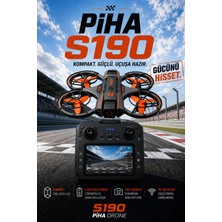 Piha S190 Drone Ekranlı Kumanda  2Batarya&25Dakika Uçuş 720P Çift Kamera Taşıma Çantalı Drone
