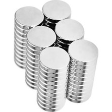 By Manyetik 30 Adet 15 x 3 mm Yuvarlak Güçlü Neodyum Mıknatıs Çap 15 mm Kalınlık 3 mm