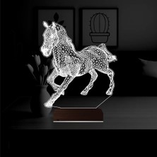 Luvivia At Tasarım 3D Lamba - Masa Gece Lambası