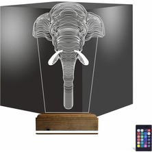 Luvivia Fil 3D Lamba - Masa Gece Lambası