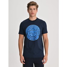 Fenerbahçe Lacivert Trend Tek Renk Logolu Erkek Tshirt