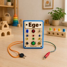 Mindy Kidsy Montessori Aktivite Panosu Kişiye Özel Isimli - Mavi - Eğitici Oyuncak