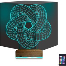 Luvivia Geometrik Dekoratif 3D Lamba - Masa Gece Lambası