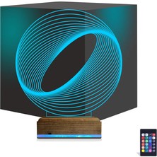 Luvivia Geometrik Dekoratif 3D Lamba - Masa Gece Lambası