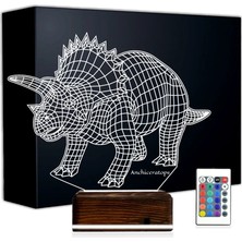 Luvivia Dinozor Anchiceratops 3D Lamba - Masa Gece Lambası