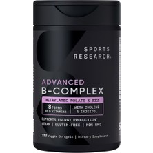 Sports Research Advanced B-Complex With Choline & Inositol 180 Softgels