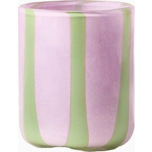 Anthropologie Ribbon Stripe El Yapımı Cam Meyve Suyu Bardağı