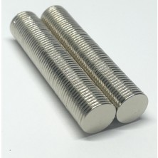 By Manyetik 150 Adet 9 x 1,5 mm Yuvarlak Güçlü Neodyum Mıknatıs Çap 9 mm Kalınlık 1,5 mm