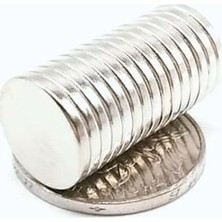 By Manyetik 75 Adet 14 x 2 mm Yuvarlak Güçlü Neodyum Mıknatıs Çap 14 mm Kalınlık 2 mm