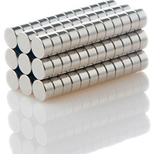 By Manyetik 50 Adet 8 x 4 mm Yuvarlak Güçlü Neodyum Mıknatıs Çap 8 mm Kalınlık 4 mm