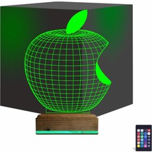 Luvivia Elma Diyetisyen 3D Lamba - Masa Gece Lambası