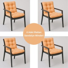 Elf Consept 4 Adet Rattan Sandalye Minderi 4'lü Set