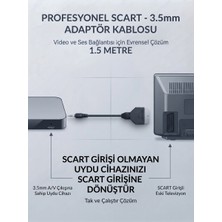 Botech Scart - 3.5mm Adaptör Kablosu | 1.5 Metre Ses ve Görüntü Dönüştürücü