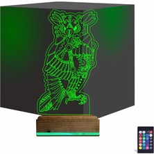 Luvivia Baykuş Tasarım 3D Lamba - Masa Gece Lambası