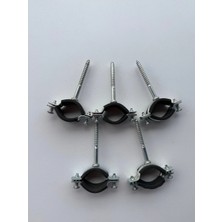Belirtilmemiş 3/4 Inç (25-30 Mm) Kauçuklu Boru Kelepçesi Trifonlu Vida Dahil 5’li Set – Galvaniz Boru Sabitleme Kelepçesi