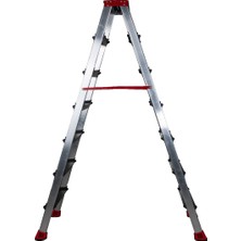 Sözbir Merdiven 7+7 Çift Çıkışlı Premium Alüminyum Merdiven Siyah Basamak Çok Amaçlı/pratik/kolay