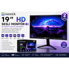 Zimmer 19 İnç HD LED Monitör – 60Hz 5ms VGA Girişli