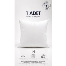 İz Home 1 Adet Premium Ultra Dolgun Kare Kırlent Iç Yastık | Orijinal Silikon Dolgu | Koltuk Köşe Yastık | Vakum Ambalajlı | Yıkanabilir