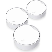 TP-Link Tp-Lınk DECO-X50-POE, AX3000, Üçlü Mesh, 3000MBPS, Dual Band, Wifi6, 3port Gigabit Lan, 600M2 Çekim Alanı, Router, Geniş Alan Internet Ağı Sağlayıcısı