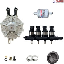Mocan Atiker Uyumlu Sıralı Sistem Regülatör 140KW + Albien Ultra Lpg Enjektör 4 Silindir 2 Ohm