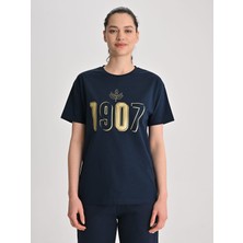 Fenerbahçe Lacivert Trend 1907 Kadın Oversize Tshirt