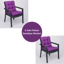 Elf Consept 2 Adet Rattan Sandalye Minderi 2'li Set