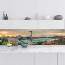 Renas Store Mutfak Tezgah Arası Folyo Fayans Kaplama Folyosu Istanbul Köprü 60X400 cm