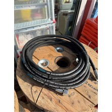 Belirtilmemiş Technohose R2AT 12 Metre Çelik Örgülü Yüksek Basınçlı Oto Yıkama Hortumu 5/16 Dn8 350 Bar