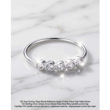 Begonia Accessories 925  Ayar Gümüş Zirkon Taşlı Unisex Hızma Küpe Çivi Halka Minimal Şık Modern Tasarım 178-21