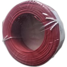 CHESTER Tek Damarlı Kalaylı Tam Bakır Zil Teli Montaj Teli 0.50 mm 100 Metre Kırmızı Zil Kablosu