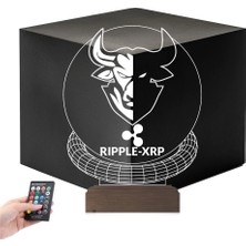 Luvivia Crypto Ripple Xrp Coin Kripto Finans 3D Lamba - Masa Gece Lambası