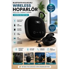 Ecuy Bluetooth Kulaklıklı Taşınabilir Hoparlör 5W USB Sd Aux Fm 1500 Mah Kablosuz Speaker Bluetooth V5.3