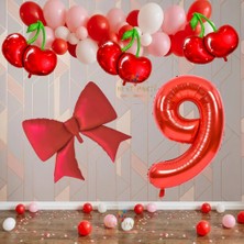 Best Parti Best Kiraz Temalı Lüx Doğum Günü Kutlama Seti Yaş-9