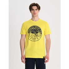 Fenerbahçe Sarı Tribün Tram Logolu Erkek Tshirt