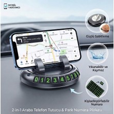 Modifiyum Araç Içi Telefon Tutucu Numaratörlü Araba Numaratör Telefon Tutucu 360° Dönen
